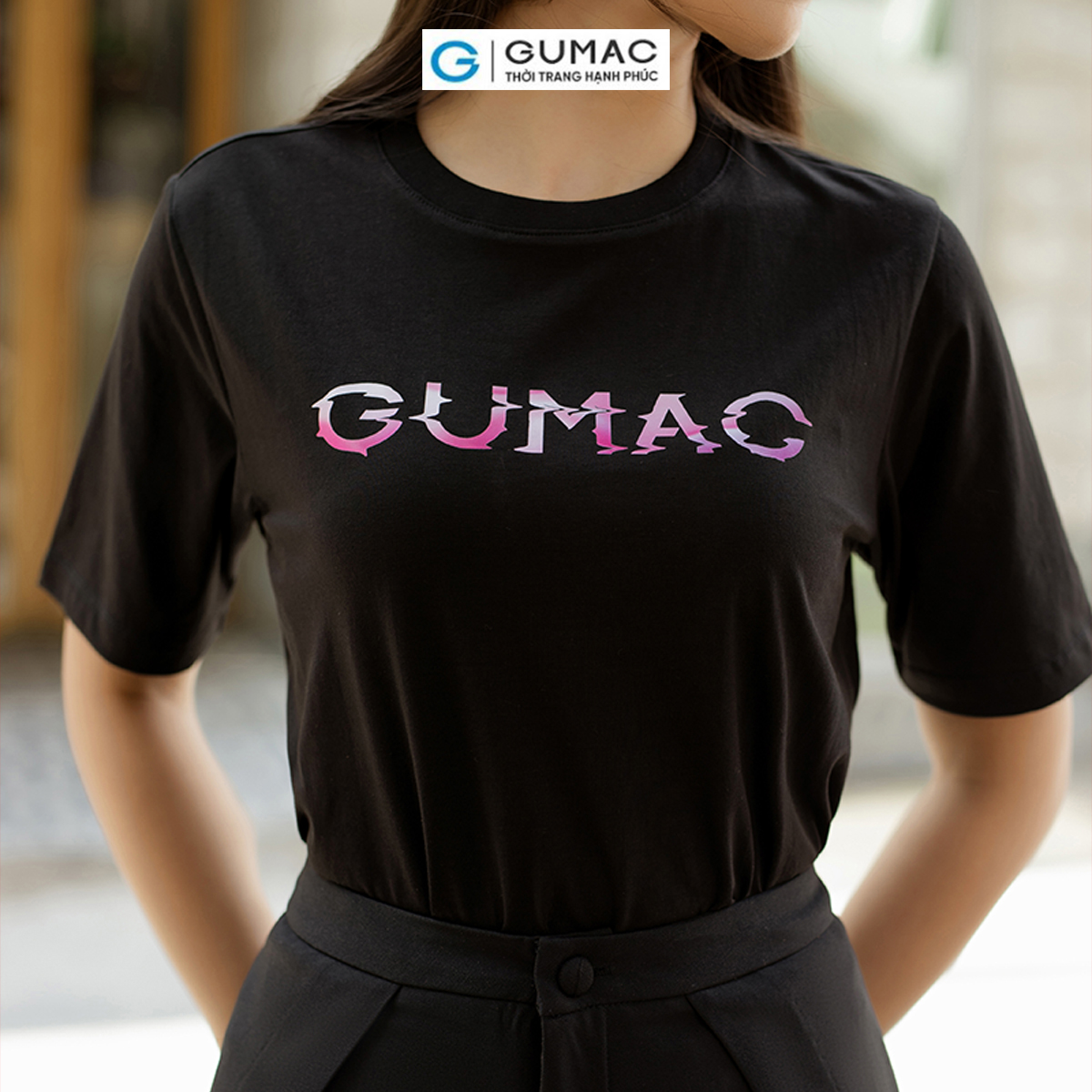 Áo thun nữ in Gumac trẻ trung năng động thời trang GUMAC ATD06067