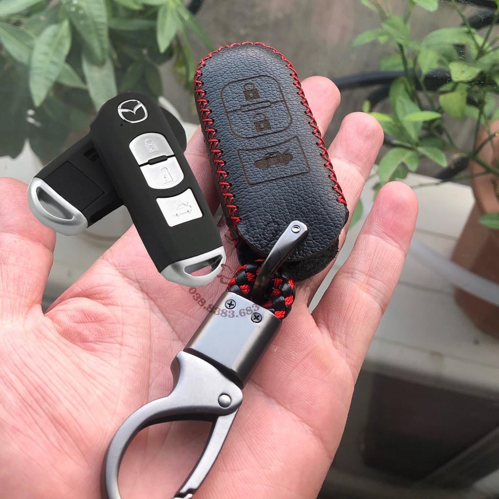 Bao Da Chìa Khoá Dành Cho xe Mazda 2, Mazda 3, Mazda 6, CX5, CX8... Chất Liệu Da Bò Cao Cấp
