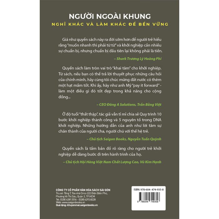 Người Ngoài Khung - Nghĩ Khác Và Làm Khác Để Bền Vững