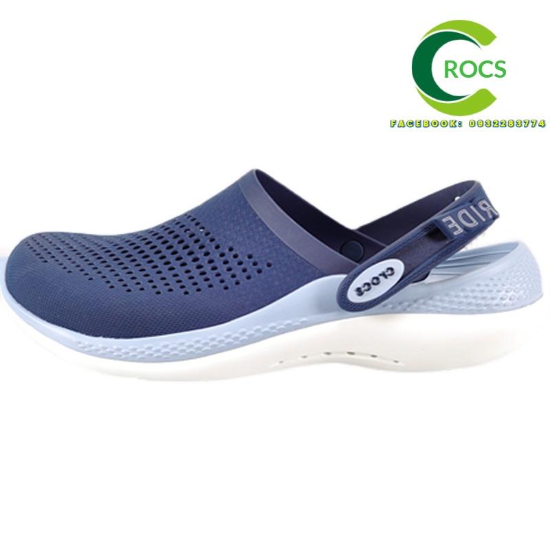 Dép sục nhựa đi mưa chống hôi chân CrocsCroslite Literide 360 clog màu Navy