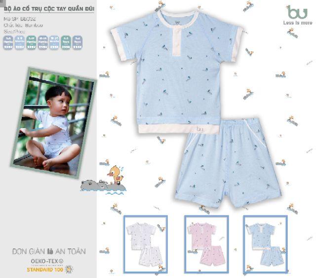 Bộ cộc tay sợi tre cotton Bu baby 6m - 4Y