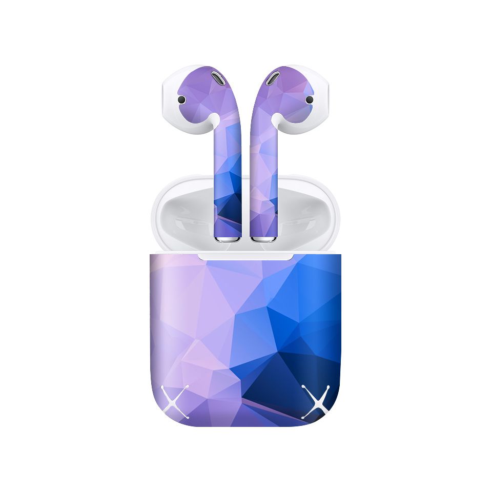 Miếng dán skin chống bẩn cho tai nghe AirPods in hình Vân kim cương - BG0021 (bản không dây 1 và 2)