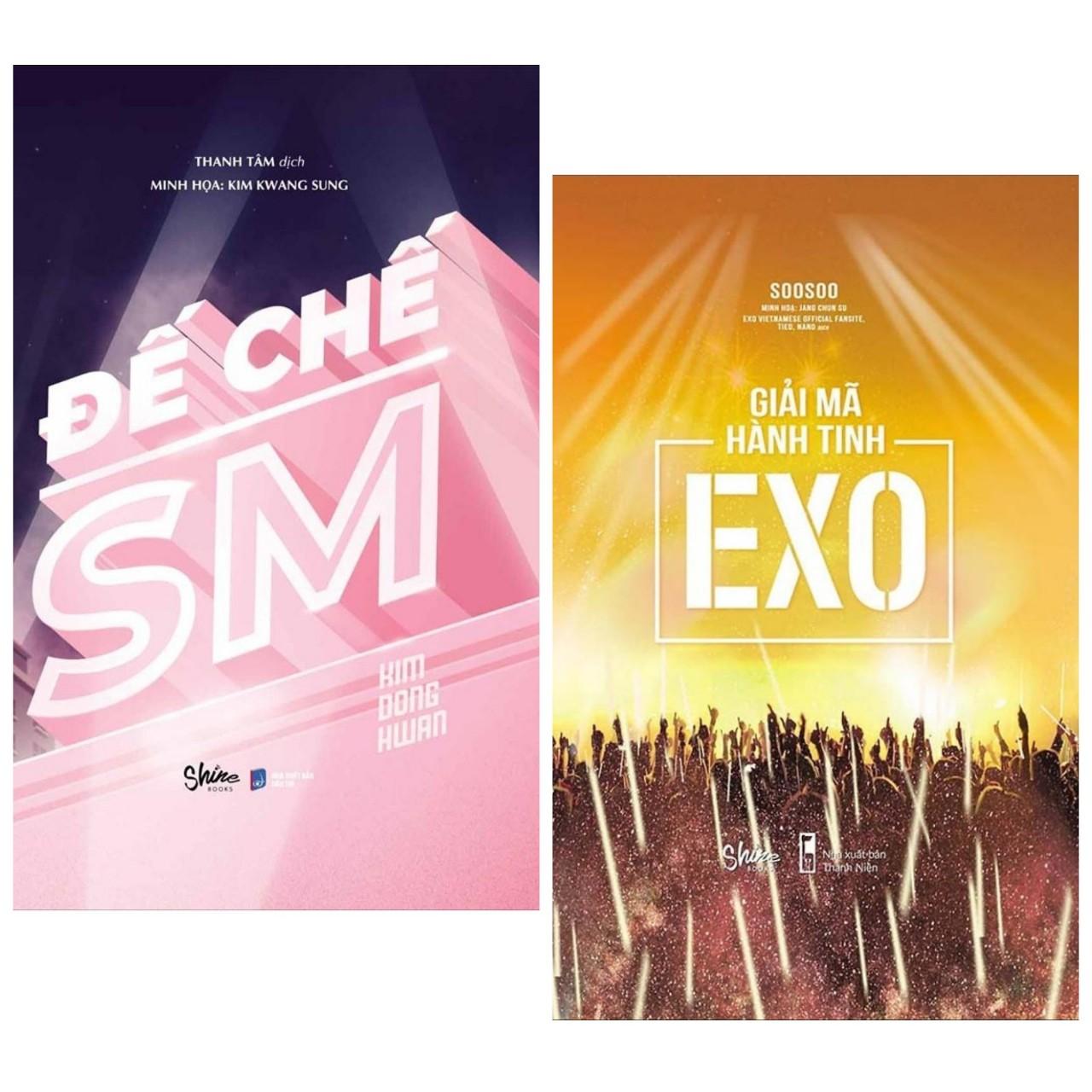 Combo Sách Hot - Số Lượng Có Hạn: Đế Chế SM + Gỉai Mã Hành Tinh EXO (Tặng Kèm Photobook In Màu, Bookmark Happy Life)