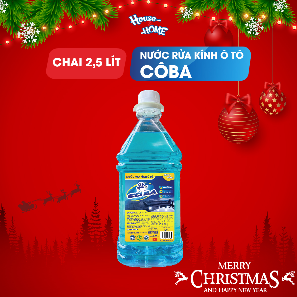 Nước rửa kính ô tô CôBa chai 2,5L