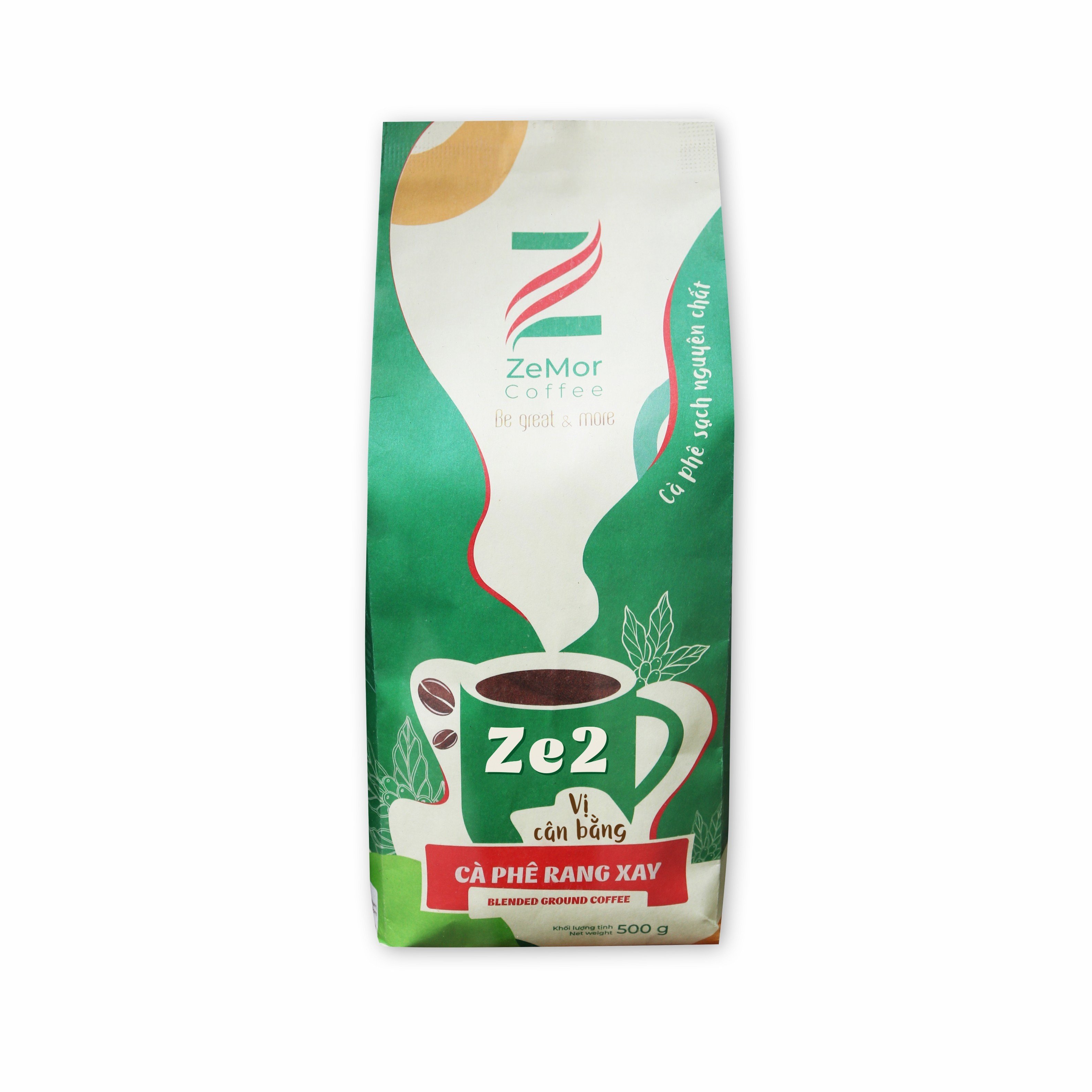 Cà Phê Rang Xay Nguyên Chất ZeMor Coffee Ze2 Vị Cân Bằng 500g