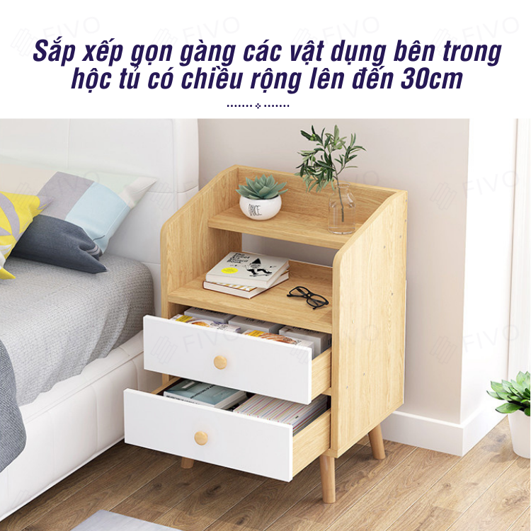 Tab Kệ Đầu Giường Mini FIVO FT20 Phong Cách Đơn Giản, Phù Hợp Cho Mọi Kiểu Nhà, Sản Phẩm Nội Thất Lắp Ráp Đơn Giản - Hàng chính hãng