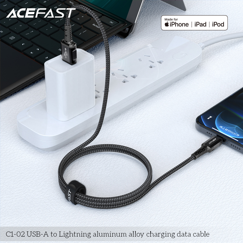 Cáp Sạc Acefast Lightning 1.2m C1-02 - Hàng Chính Hãng