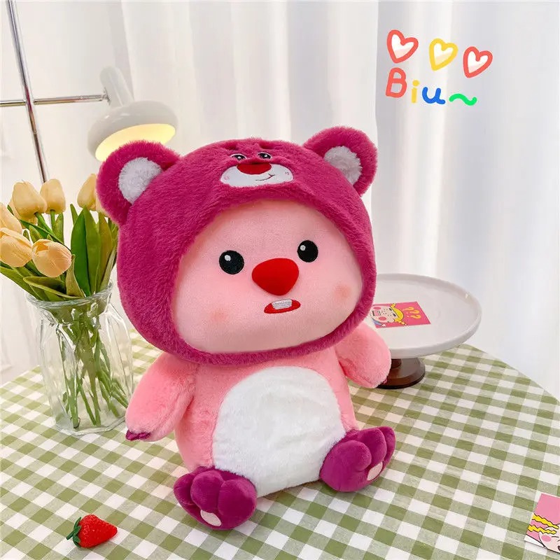 Thú nhồi bông Loopy đội nón đáng yêu - Size 23cm - Nón ngẫu nhiên - Quà tặng gấu bông Loopy hải ly cosplay cute nhiều mẫu.