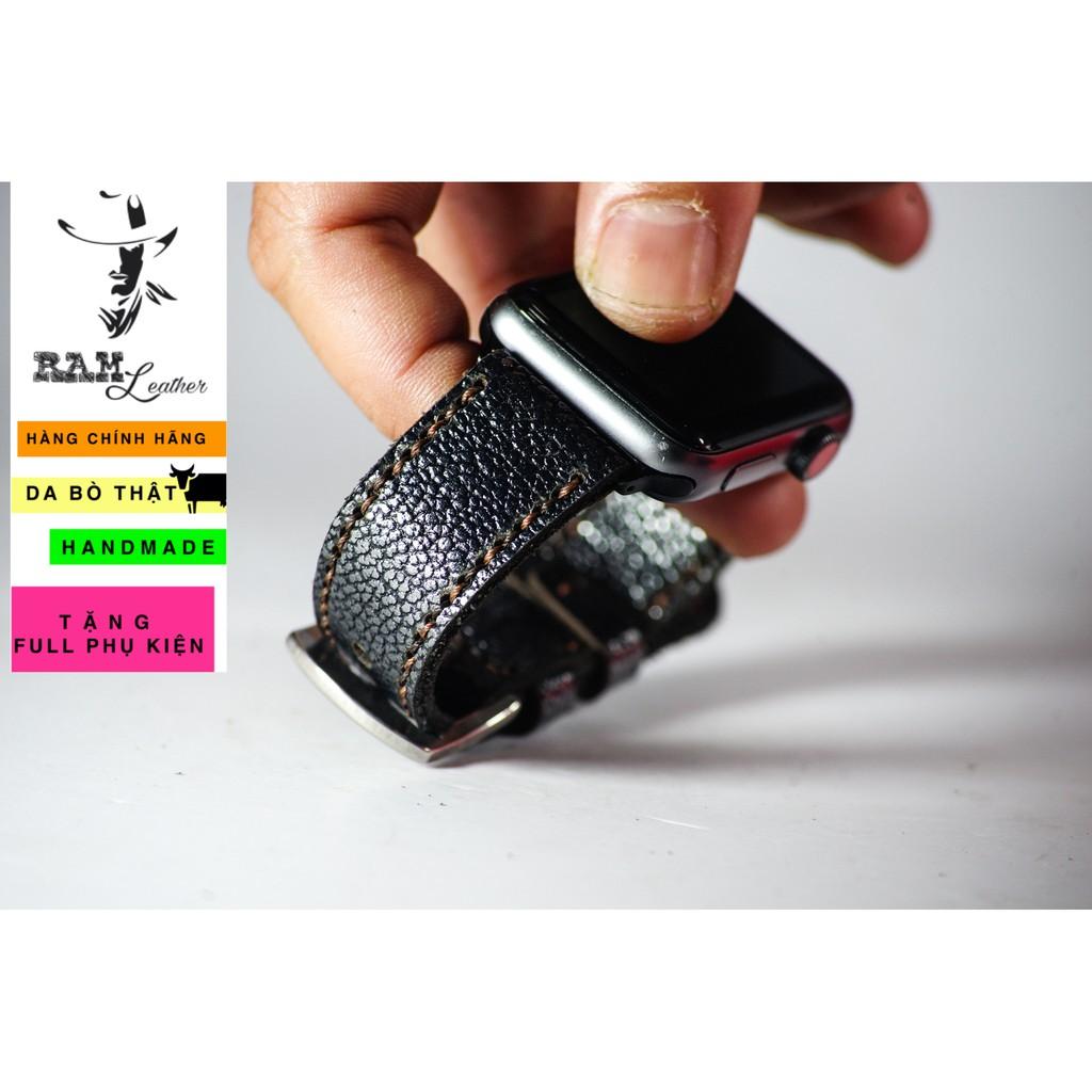 Dây đồng da bò thật handmade RAM classic 1956 steel black