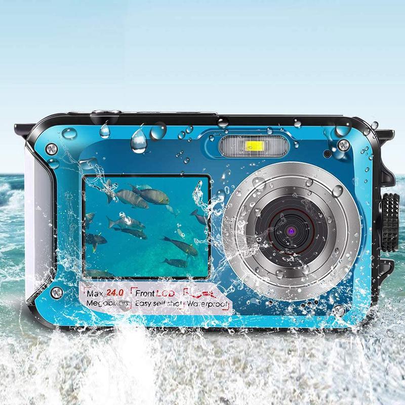 Camera hành động Ultra 1080PHD 60fps Camera chống nước 24MP Máy ảnh chống nước dưới nước 2,7 inch Camera thể thao Camera thể thao