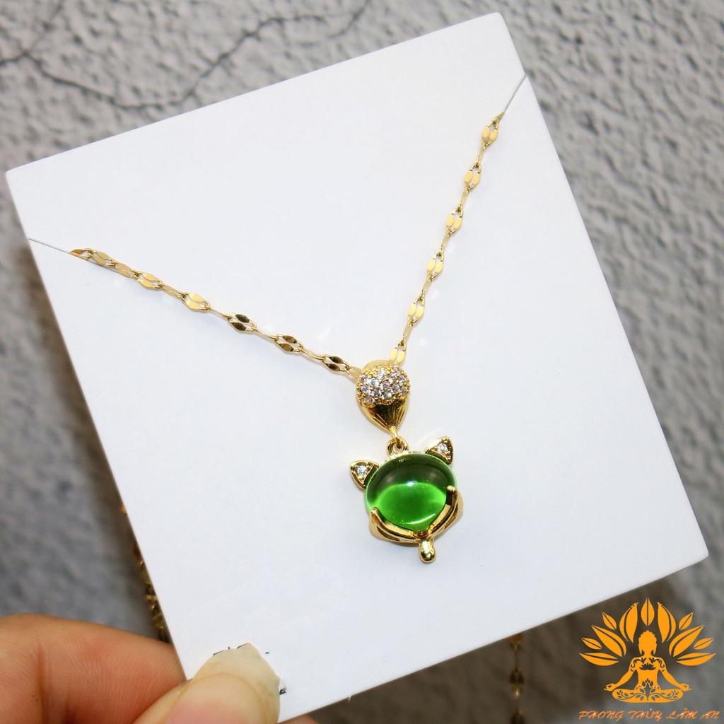 MẶT DÂY CHUYỀN HỒ LY ROSE BERYL TÌNH DUYÊN MAY MẮN TÀI LỘC TẶNG KÈM DÂY ĐEO, HỘP GẤM CAO CẤP