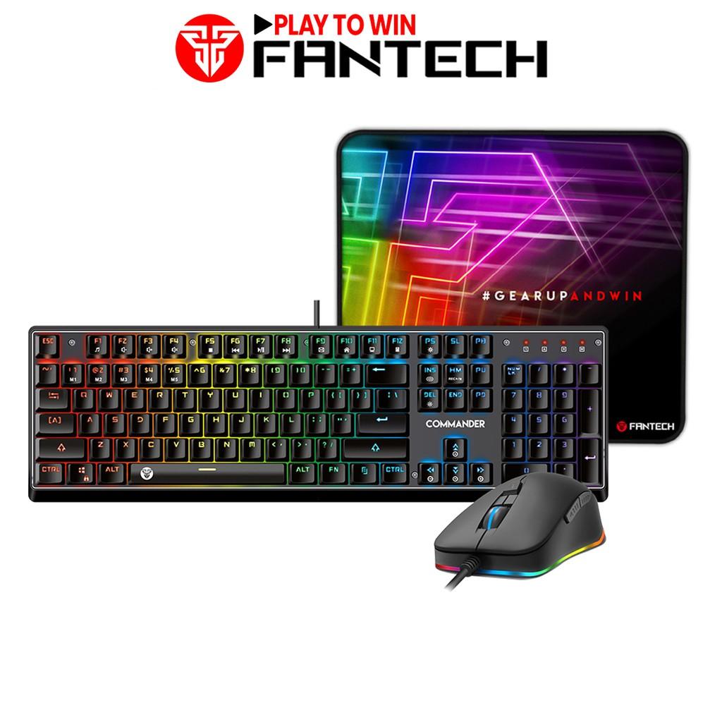 Combo FANTECH Fullset Phím Cơ + Chuột RGB MVP862 Commander + Lót Chuột - HÀNG CHÍNH HÃNG