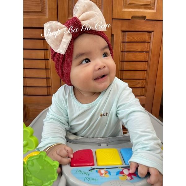 Mũ turban cho bé shop ba gà con