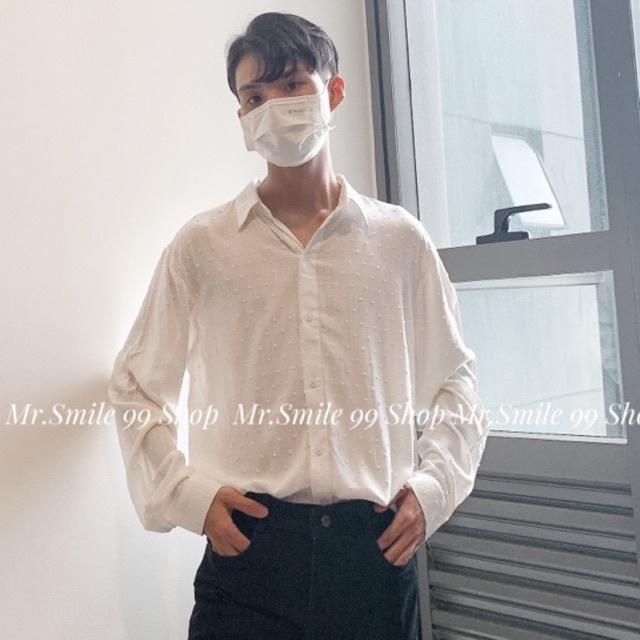 Áo Sơ Mi Nam Tay Dài Basic Hoa Tuyết Unisex phong cách Hàn Quốc, hàng thiết kế Mr.Smile 99 Shop