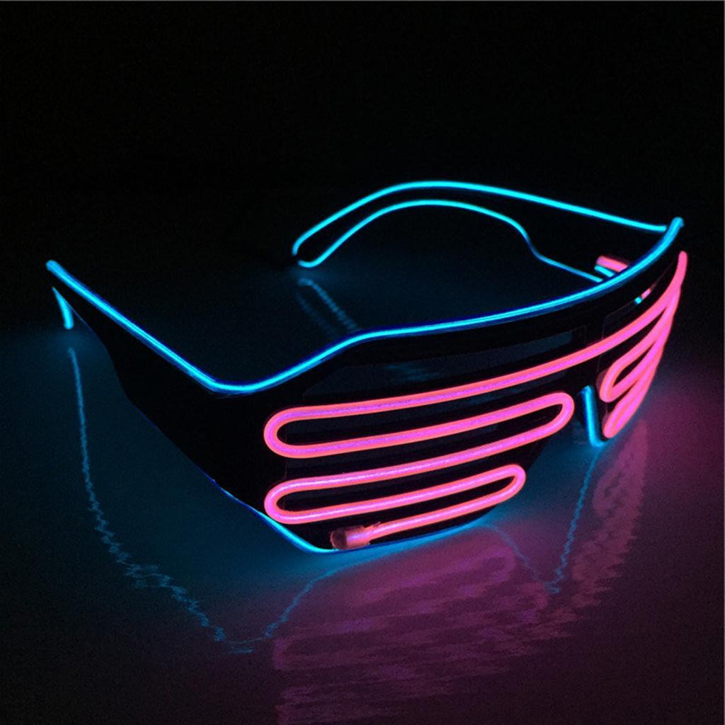 Halloween LED Light Up Shutter Eye Mask Masquerade Party Cosplay Mask