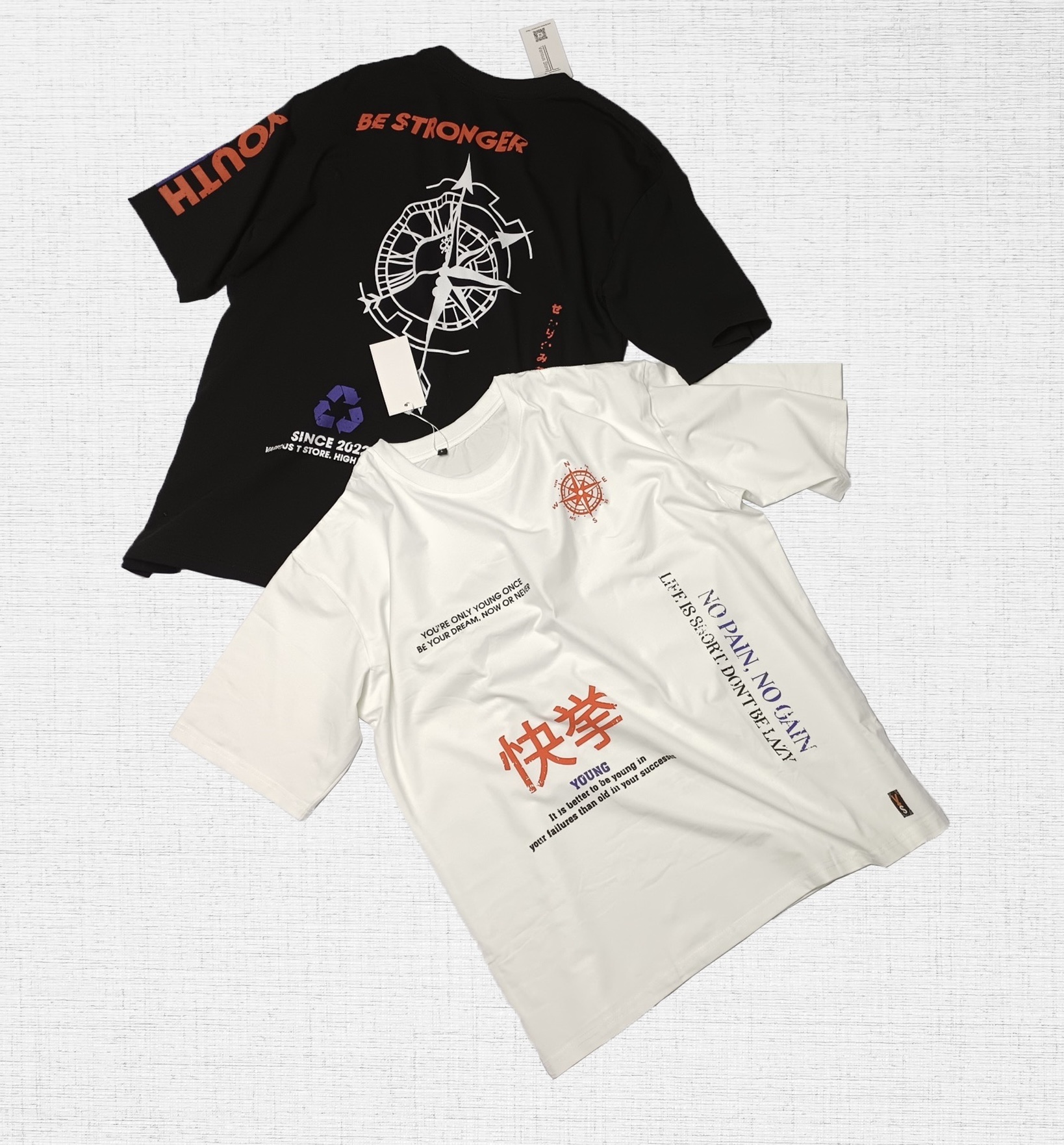 Áo thun tay lỡ unisex BE STRONGER chất liệu cotton 100% co dãn 4 chiều thấm hút tốt.