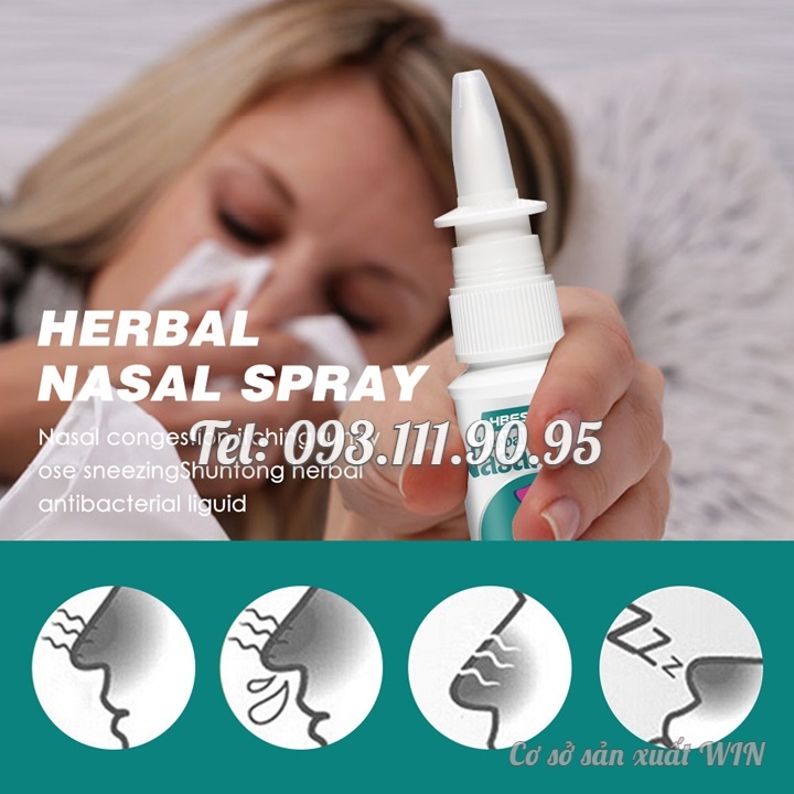 Dứt điểm viêm xoang, viêm mũi dị ứng, viêm mũi mãn tính, thông hốc xoang với chai xịt mũi Nasal Spray xuất xứ Nhật Bản loại 30 ml – Mã số 1215