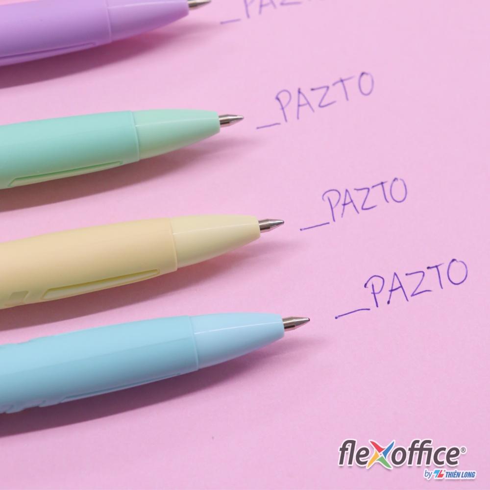 Bút gel B màu Pastel Thiên Long Flexoffice Pazto FO-GELB039/VN - Mực xanh