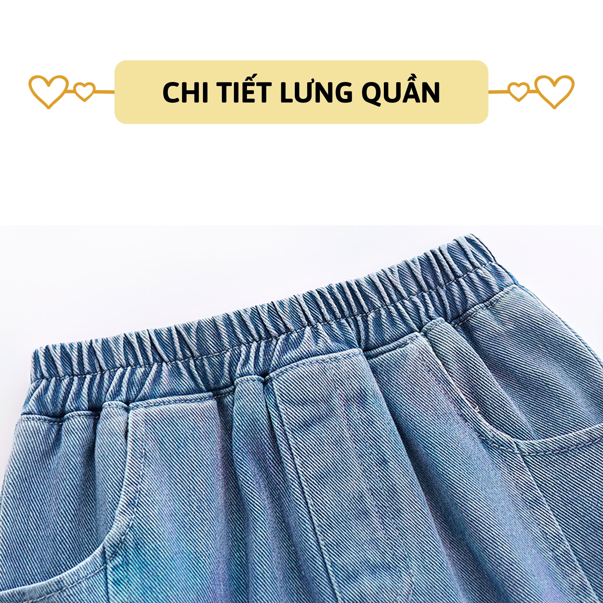 Quần short jean bé trai 27Kids WELLKIDS Quần đùi bò mềm lưng chun nam cho trẻ từ 2-8 tuổi BSJE1