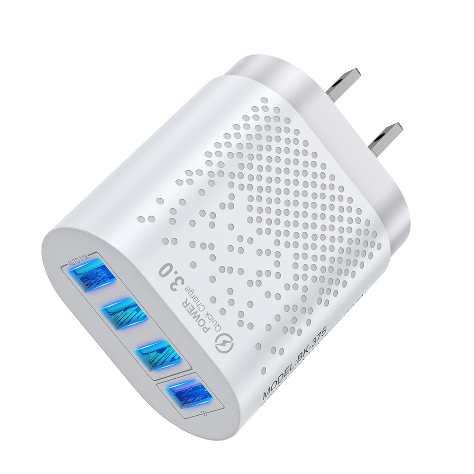 Fast Charge 4 USB Port Hub Wall Charger Power Adapter US Plug Cube
