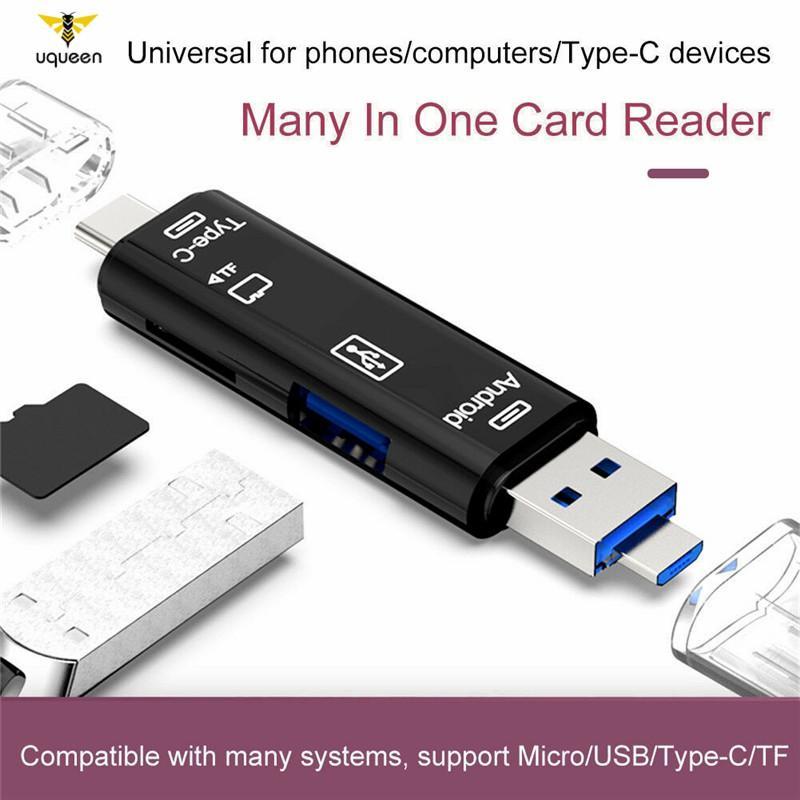 Đầu đọc thẻ nhớ USB3.0 type-C 5 trong 1 chất lượng cao tiện dụng
