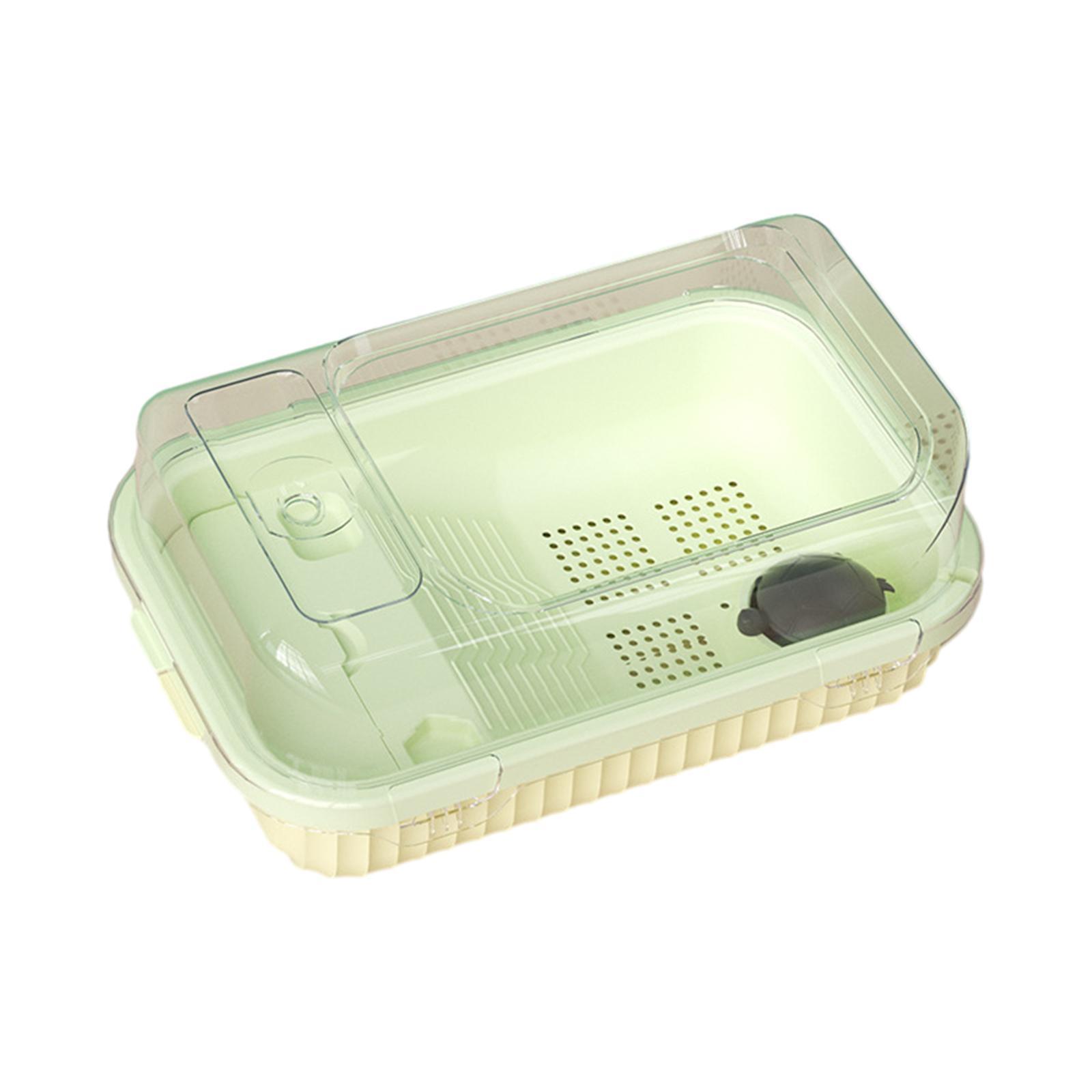 Turtle Tank Aquarium Reptile Tank Tortoises Case Accessories Terrapin Lake Reptile Habitats Turtle Habitat with Lid for Hermit  Terrapin