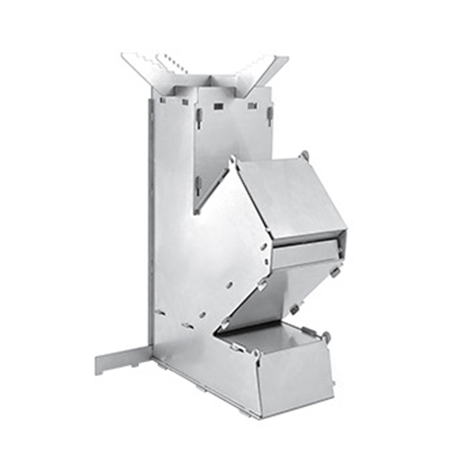 Outdoor Collapsible Wood Burning Stove Detachable Portable Stainless Steel Rocket Stove Camp Tent Stove