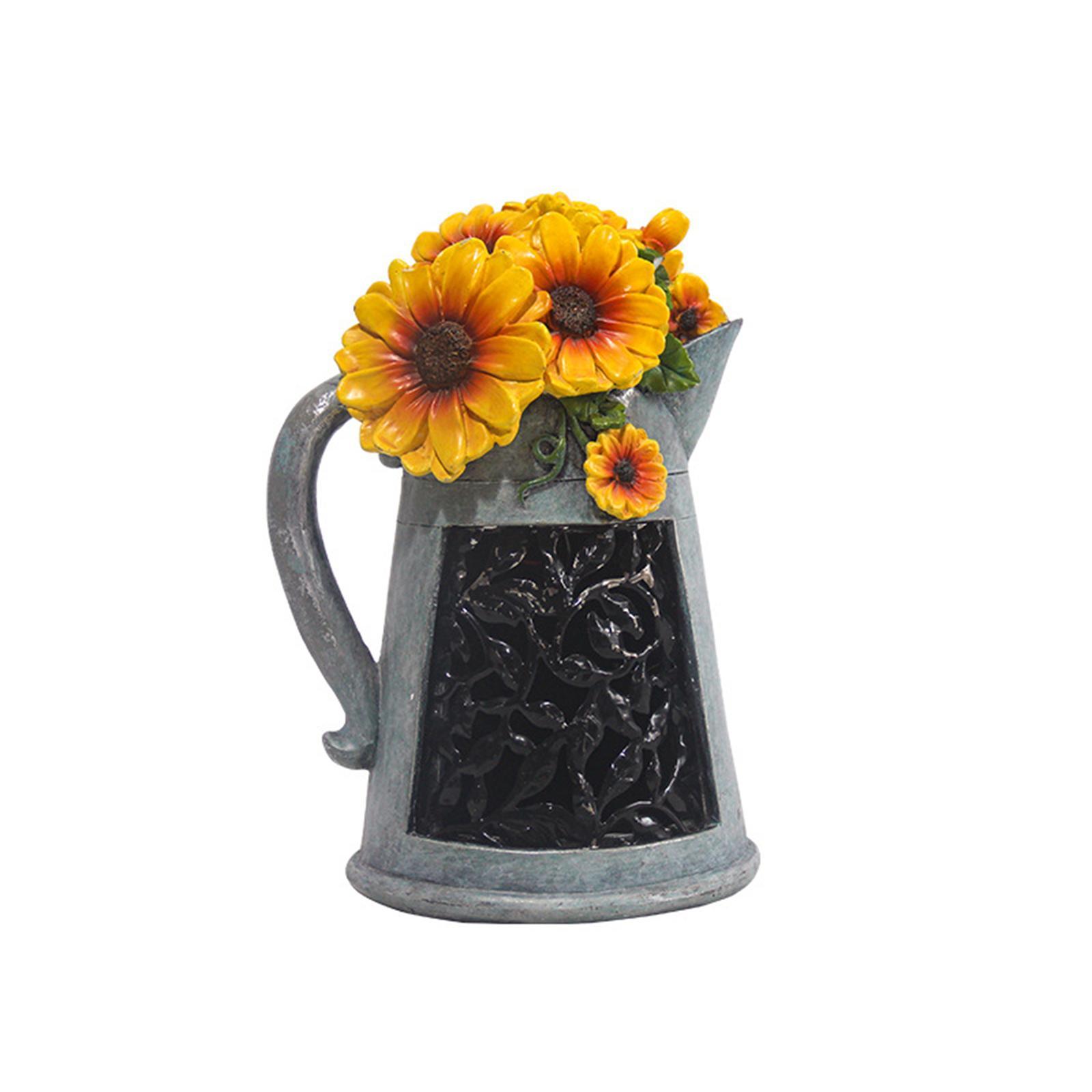 Solar Watering Can Lights Garden Statue Lights Resin Crafts for Lawn Decor