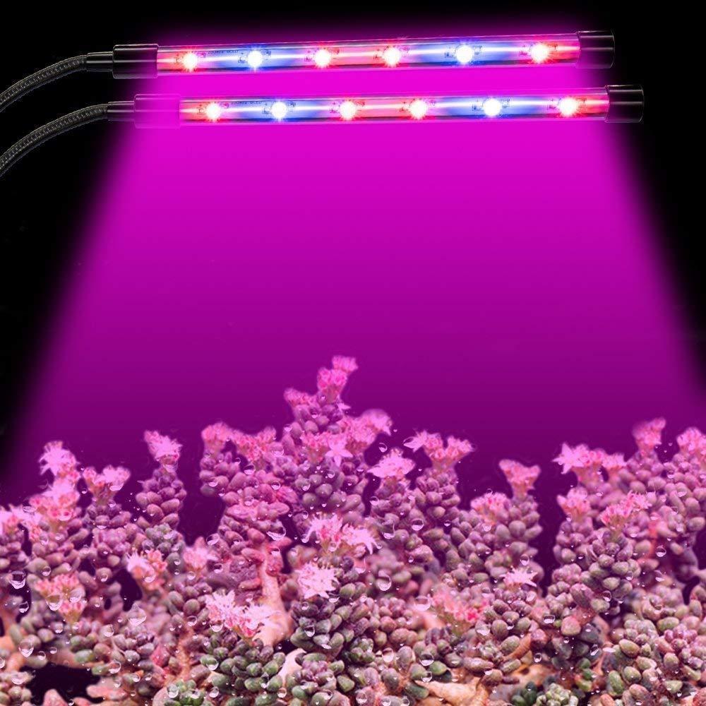 LED trồng cây 30W kẹp chân 3 nhánh hẹn giờ USB