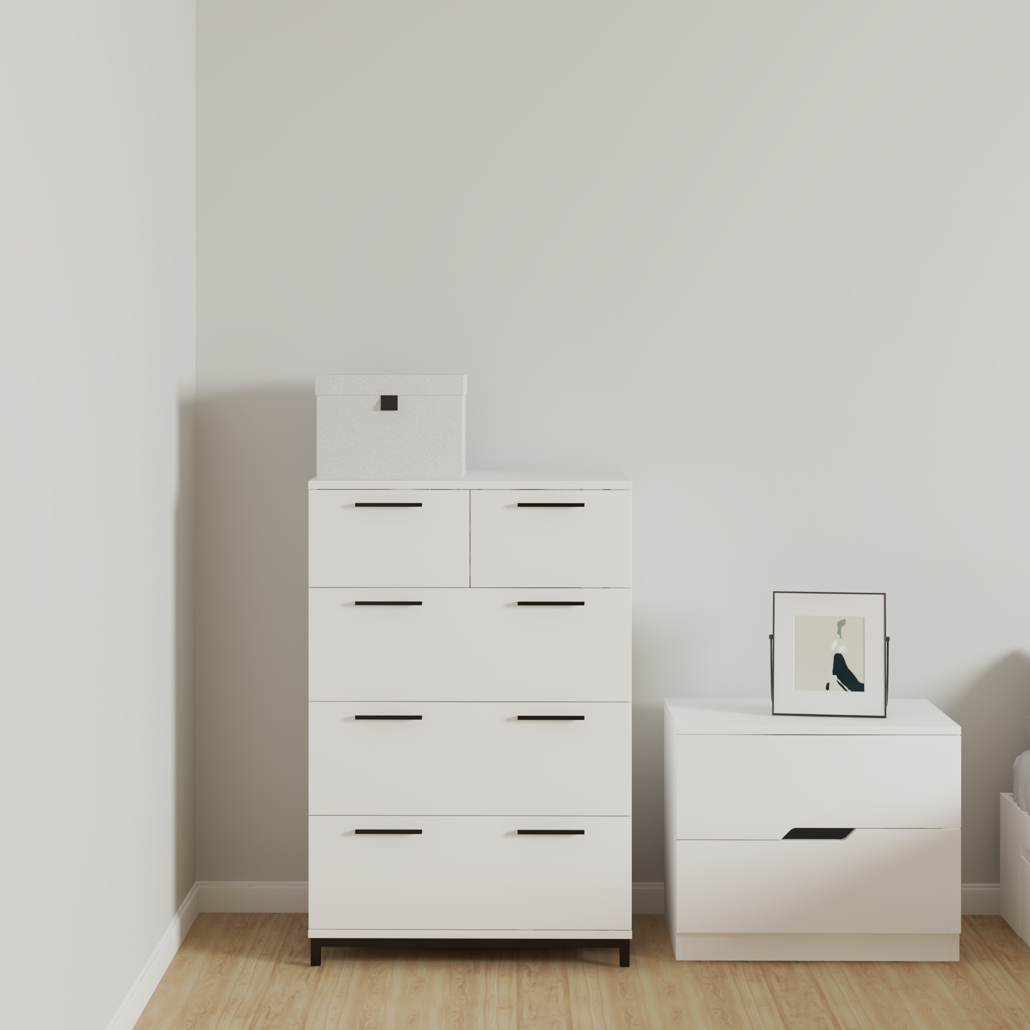 [Happy Home Furniture] LOUIS , Tủ lưu trữ 5 ngăn kéo - chân sắt , 68cm x 45cm x 102cm ( DxRxC), THK_062