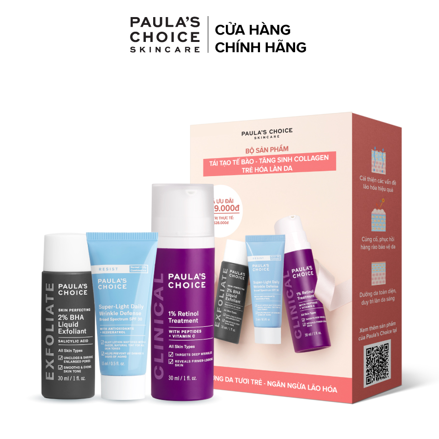 Bộ Sản Phẩm Tái Tạo Tế Bào Tăng Sinh Collagen Trẻ Hóa Làn Da Paula's Choice