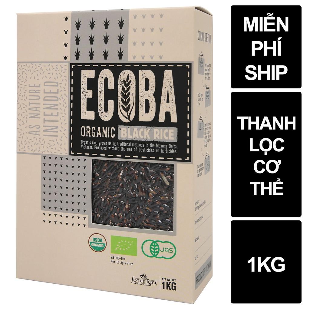 Gạo lứt đen hữu cơ cao cấp/ECOBA Huyền Mễ 1kg