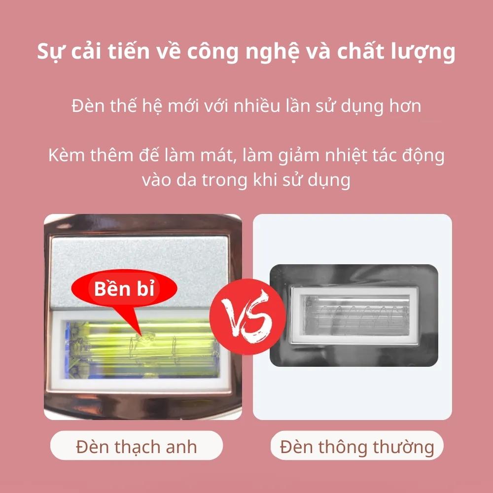 Máy triệt lông Lexical BHRL04 triệt lạnh lên đến 6 độ C ức chế lông mọc lại, công suất 36W - Hàng nhập khẩu