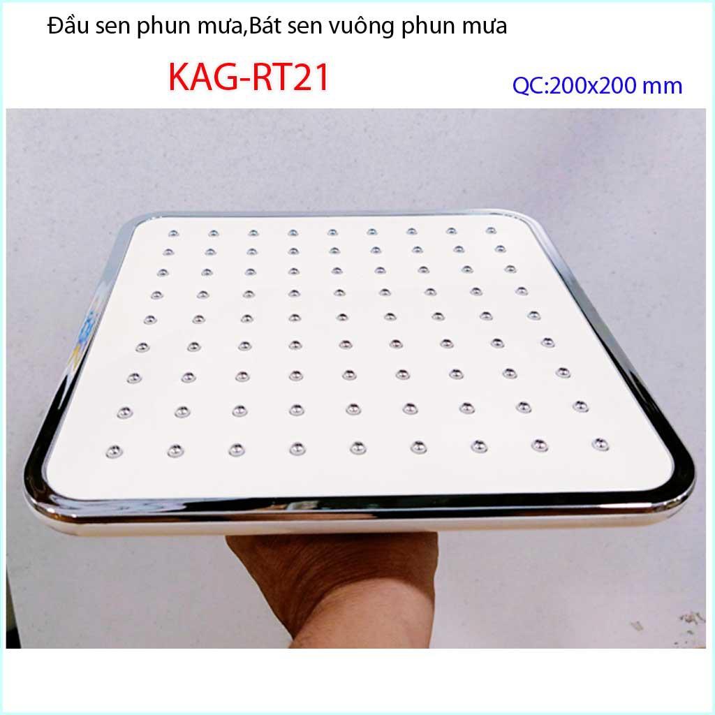 Đầu sen phun mưa, bát sen tắm phun mưa vuông 20x20cm- tròn D20cm, bát sen tắm đứng KAG-RT21-BS31