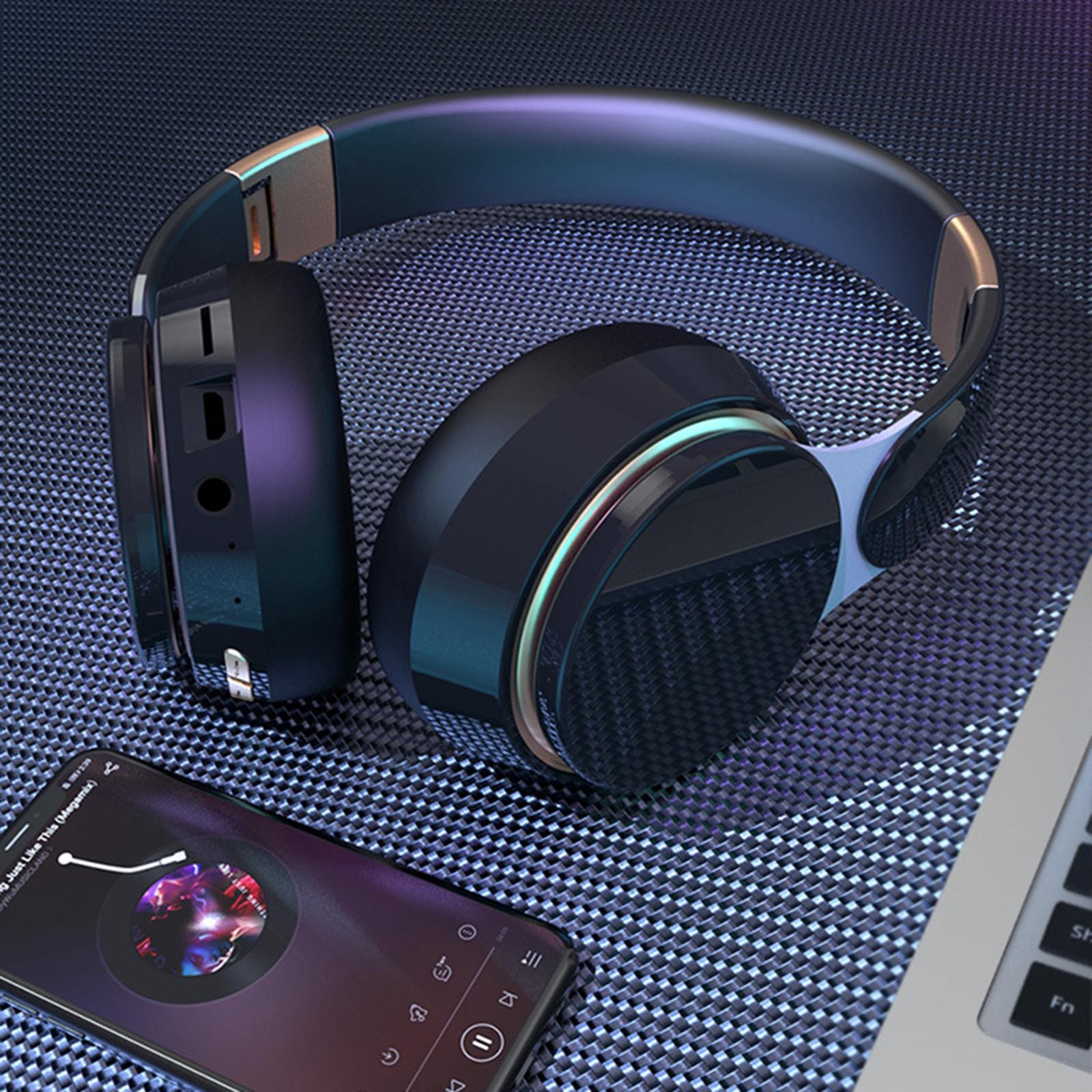 Wired / Wireless Bluetooth Noise Canceling Headphones Earphone Foldable with Mic for PC TV