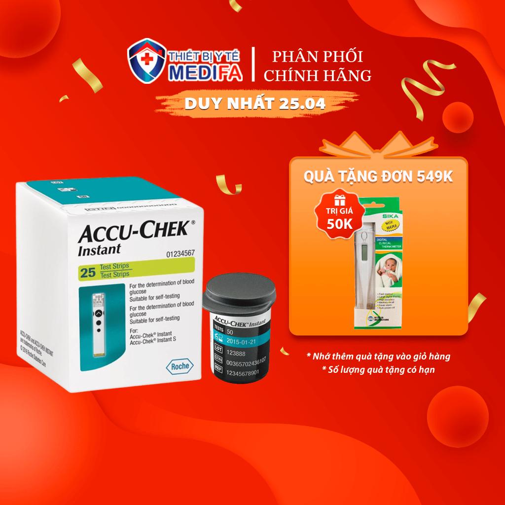 Que thử đường huyết Accu-Chek Instant nhập khẩu chính ngạch, có tem niêm phong &amp; nhãn phụ TV