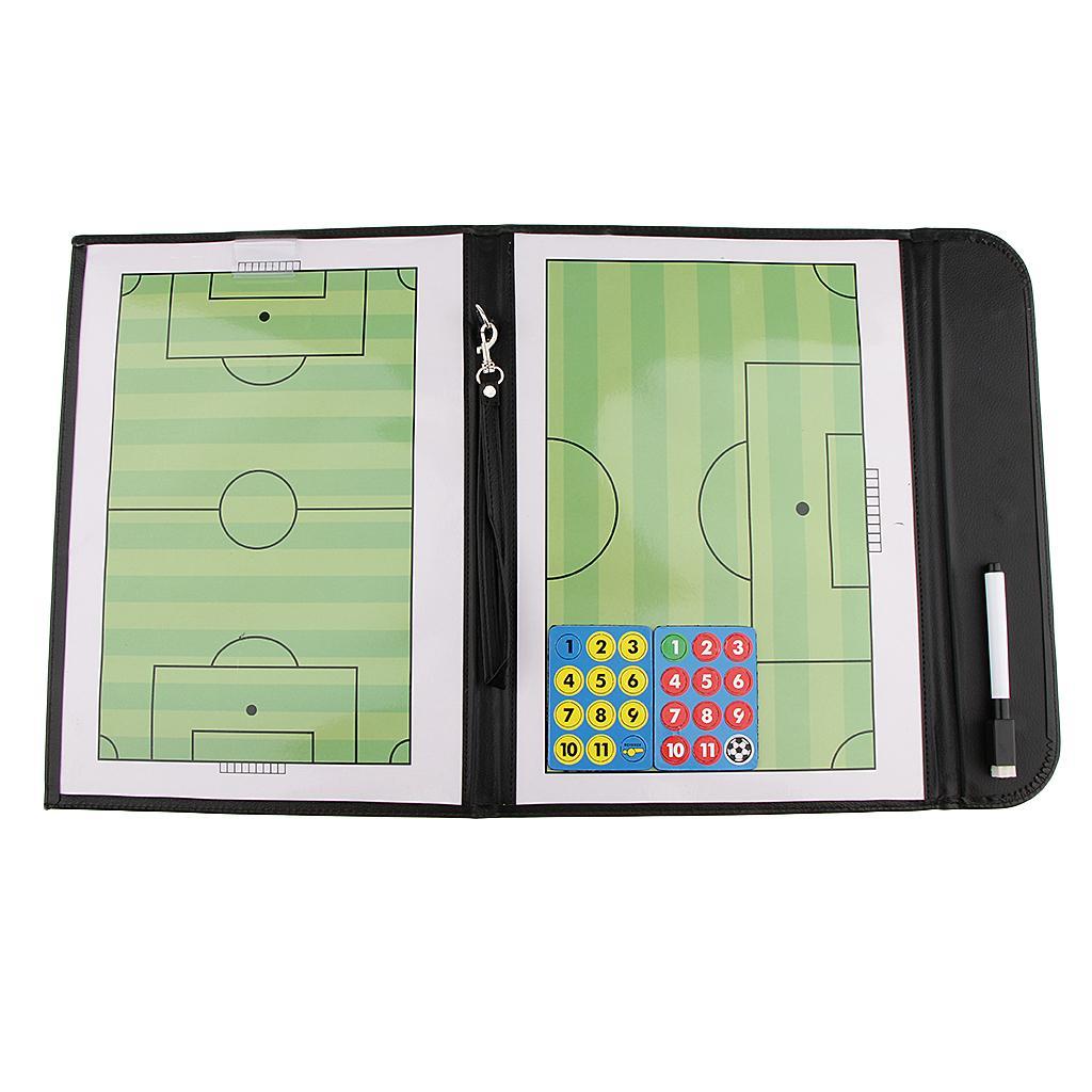 Portable Leather Football Soccer   Coaches  Erasable Pen