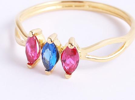 Nhẫn bạc nữ cao cấp ghép ba viên đá Gix Jewel N18