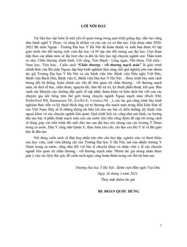 Sách - Chấn thương vết thương mạch máu (Y)