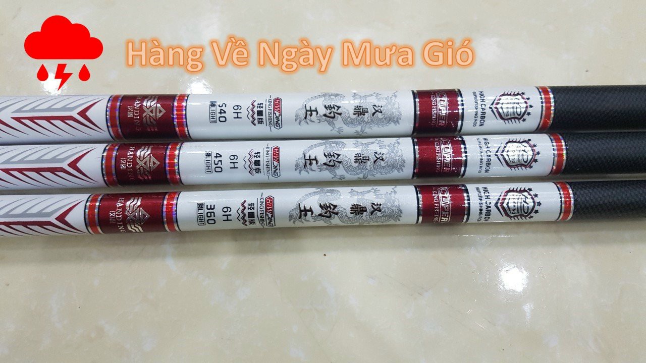 CẦN CÂU TAY 6H HAN-DING ĐIẾU VƯƠNG NGỌN 1,5mm