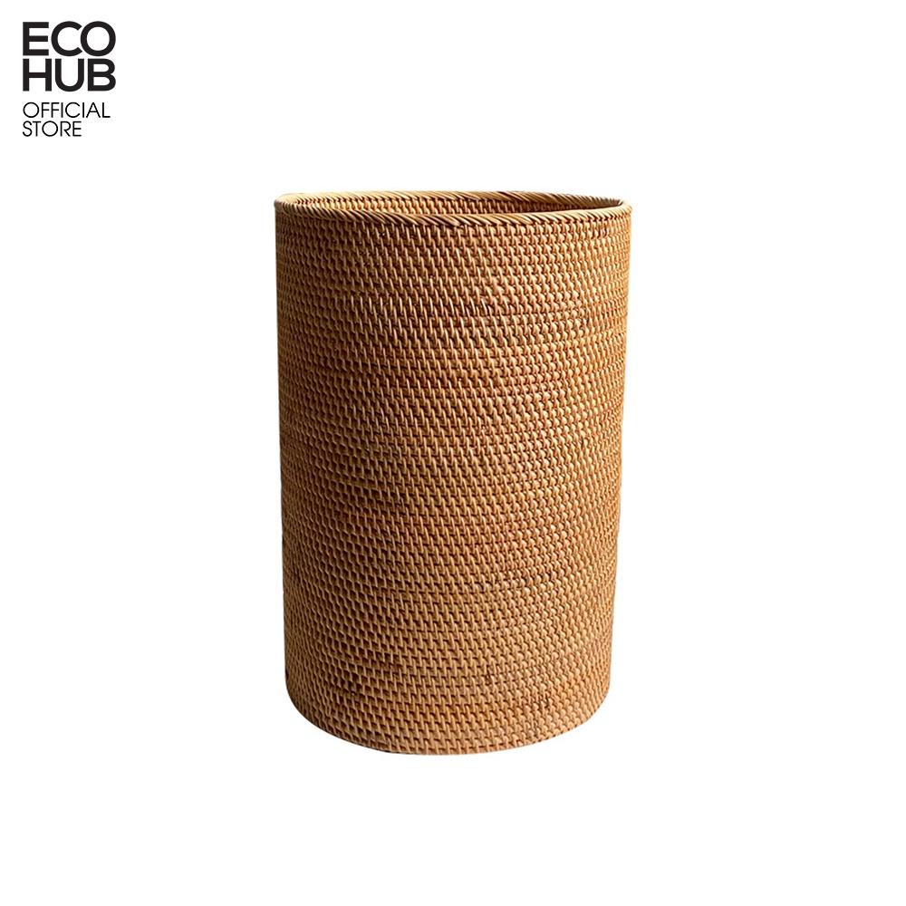 Giỏ mây đựng đồ hình trụ ECOHUB 28X22cm (Cylindrical Rattan Basket) E00315