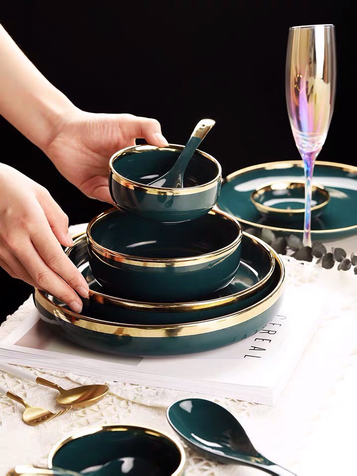 Bộ 27 món bát đĩa phong cách Bắc Âu cao cấp -VS281