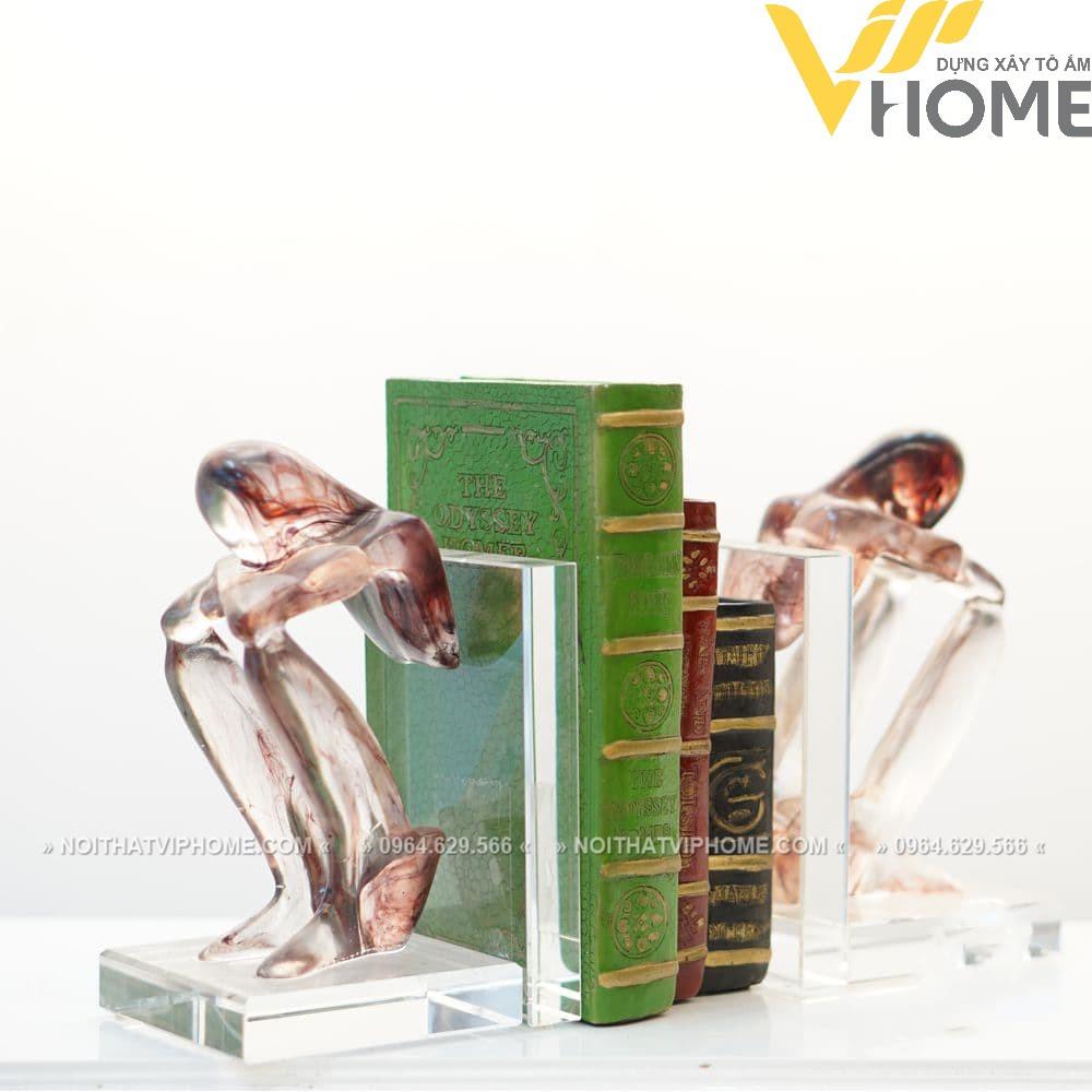 Đồ decor trang trí nội thất chặn sách kiểu dáng nghệ thuật, sang trọng, hiện đại DDB 00387