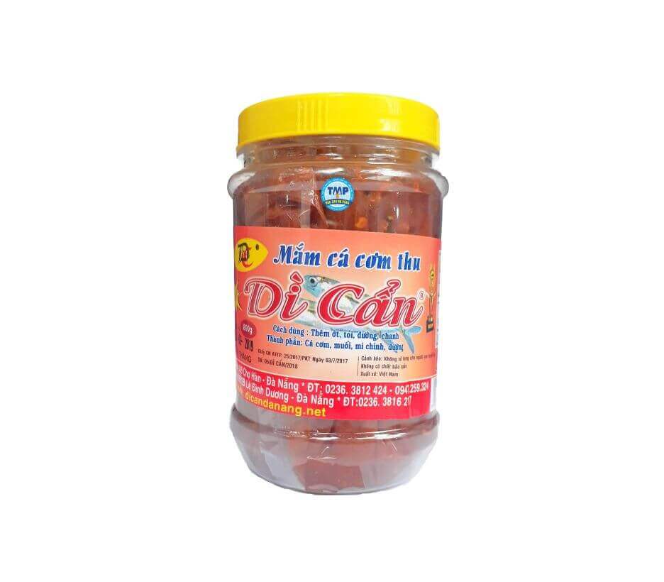 Mắm Cá Cơm Thu Dì Cẩn 500gr, Đặc Sản Đà Nẵng Hương Vị Đậm Đà Thơm Ngon