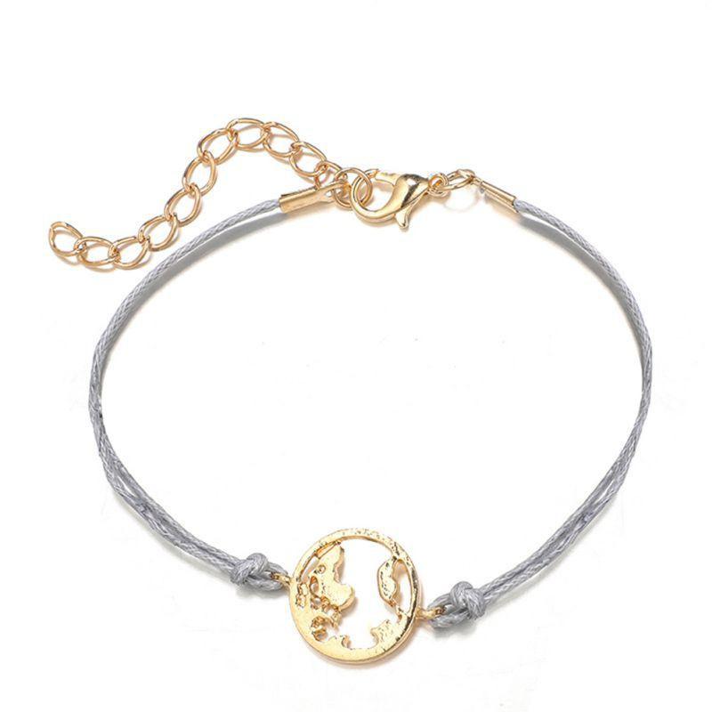 Bộ 5 vòng đeo tay hợp kim đính ngọc mắt mèo xinh xắn