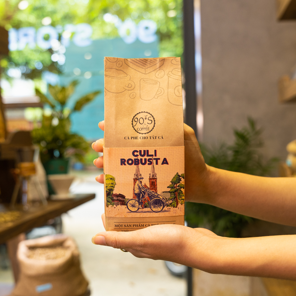 Cà Phê Culi Robusta Rang Xay Nguyên Chất - Dạng Bột - 90S Coffee Vietnam - 100% Cà Phê Sạch Cao Cấp