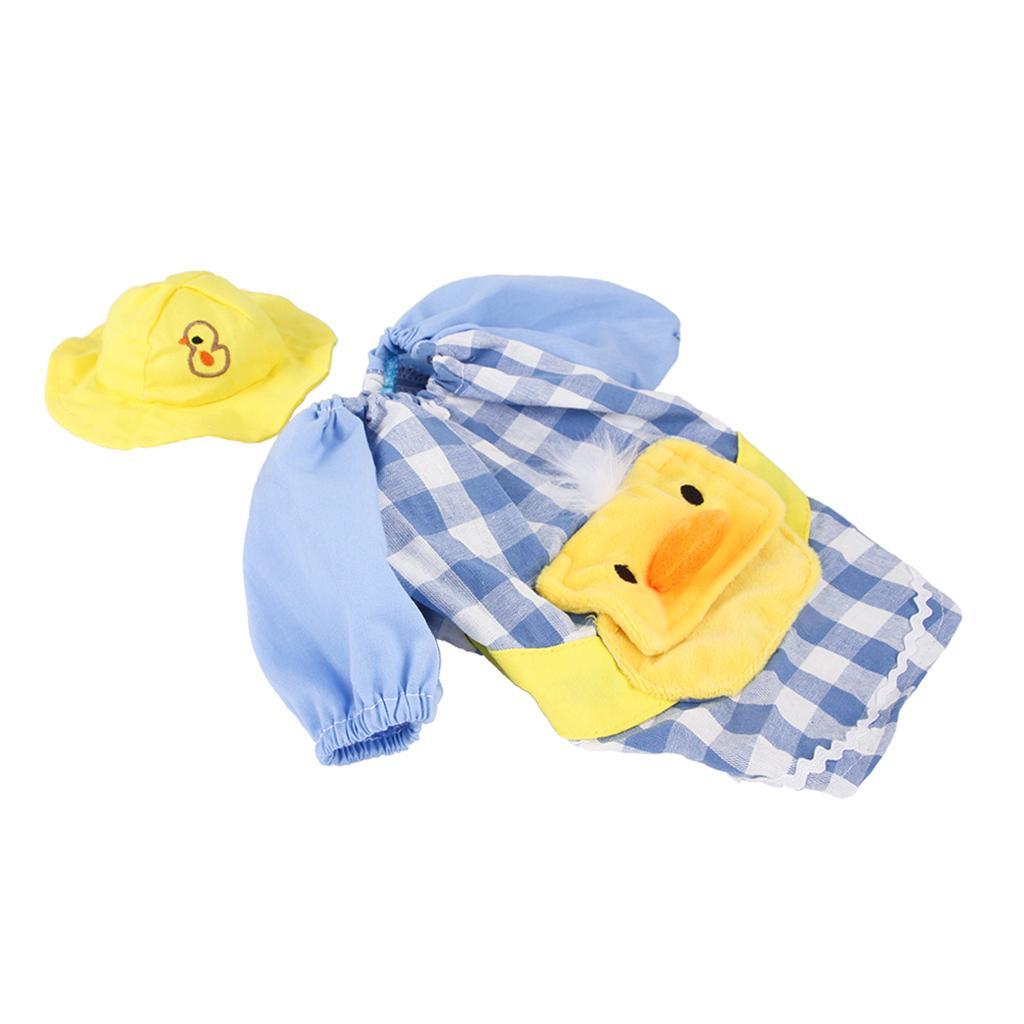 Pet Dog Clothes Overall Yellow, Duck+Blue Grid/ Cotton Linen 3 Sizes