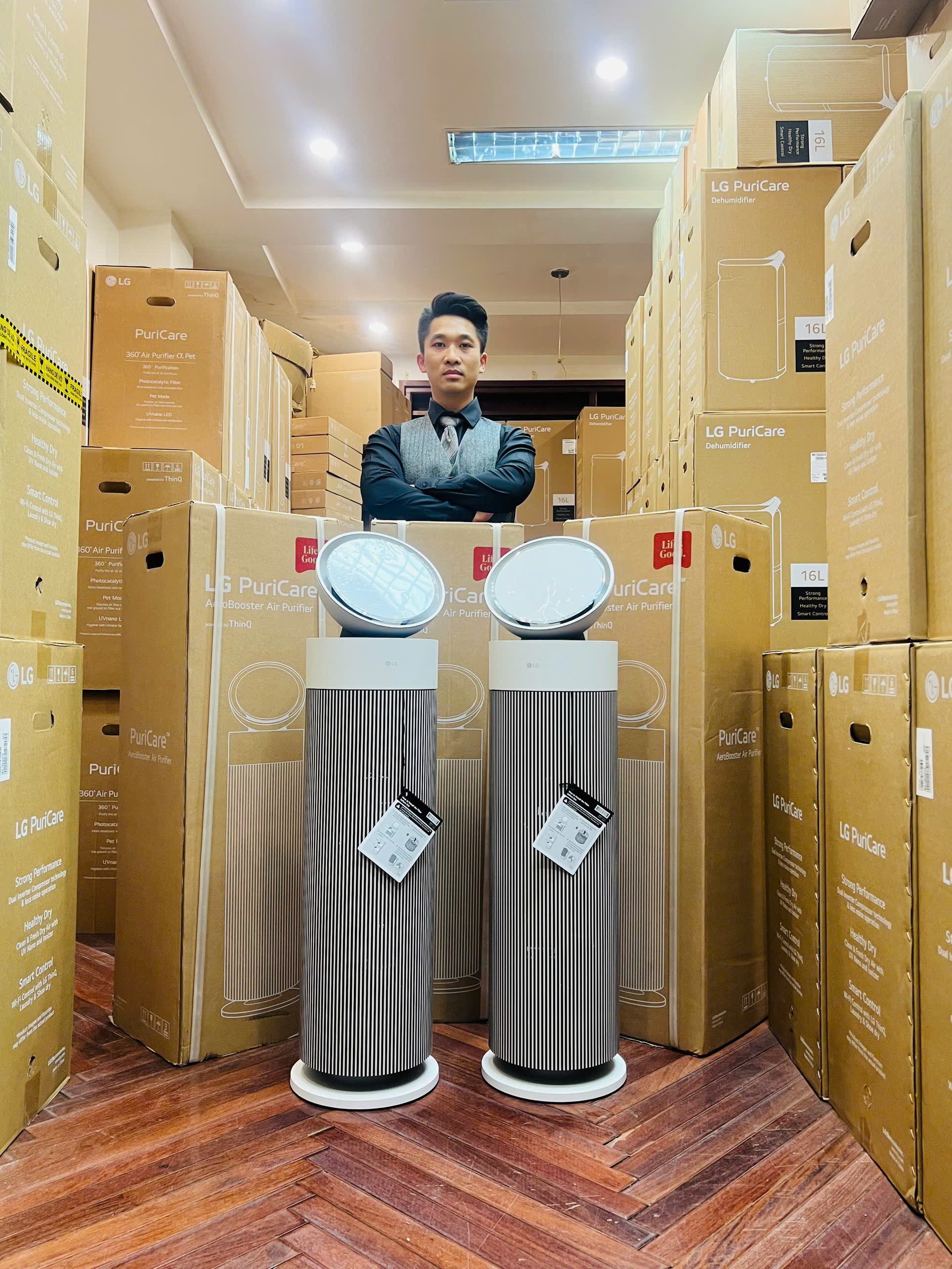 [GIÁ TẠI KHO] Máy lọc không khí LG PuriCare AeroBooster AS55GGSY0 - Bảo Hành 12 Tháng - Hàng chính hãng LG