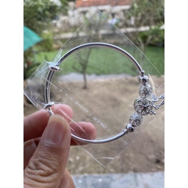 Vòng tay , lăc tay mạ bạc kiểu dáng Pandora dành cho nữ  xịn sò cực xinh
