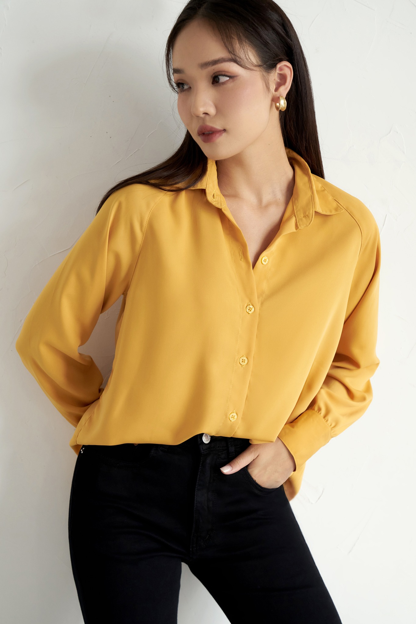 OLV - Áo sơ mi Classic Shirt in Blonde